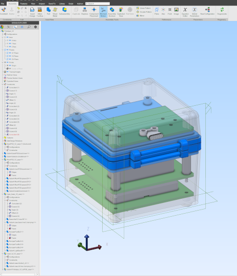 CAD model of Qube4 luminometer device